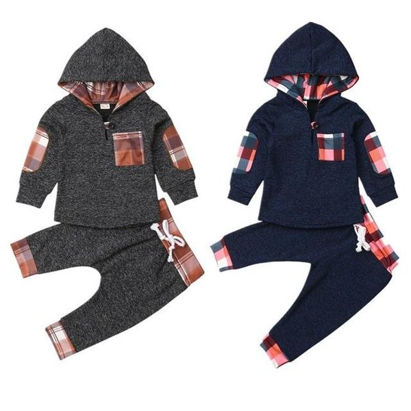

clothing sets 2pcs clothes set baby boys hoodie warm long pants casual hoodies kids outfits autumn born toddler, White