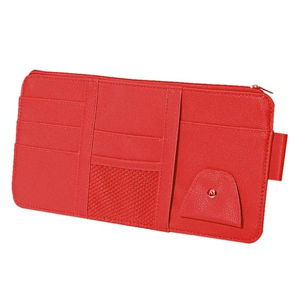 

car organizer sun visor zipper type ic card holder storage folder glasses car-styling sunshade bag universal