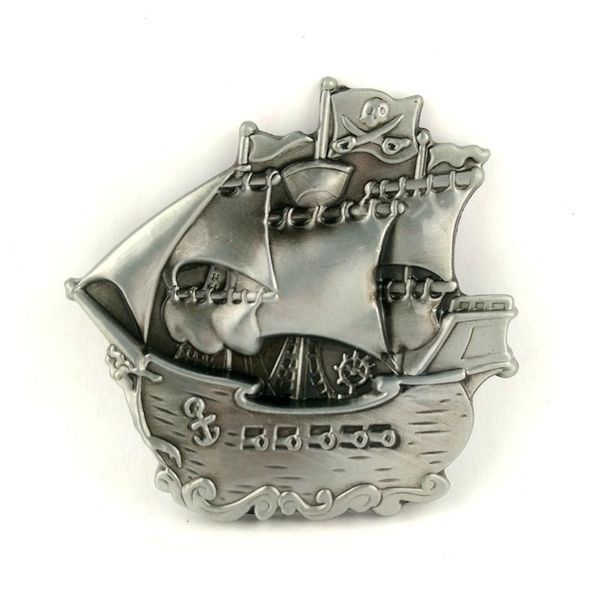 

pirate ship belt buckle retail wholesale custom accessories for belts, Black;brown