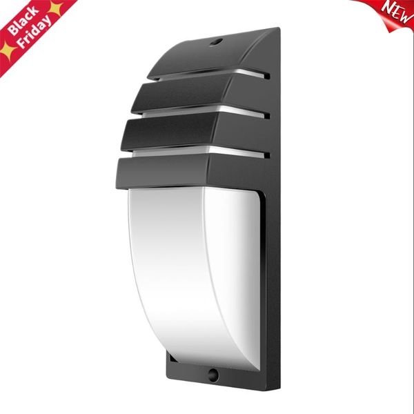 

waterproof outdoor 12w led porch light black aluminium wall lamp garden court corridor balcony sconce ac110v 220v lamps