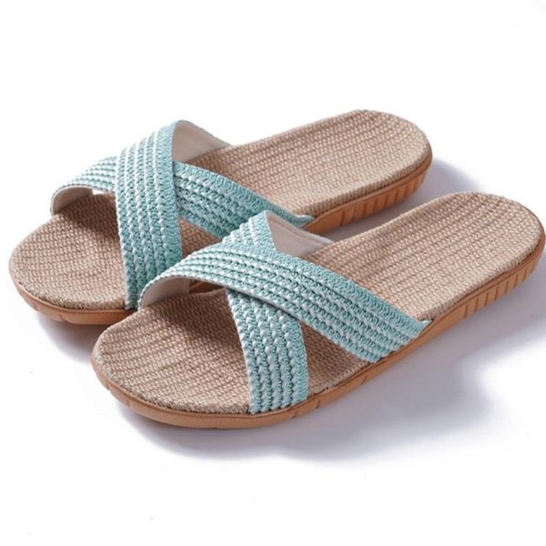 

slippers women's fashion outdoor slip anti-slip linen home indoor open toe flat shoes beach fashion#3, Black