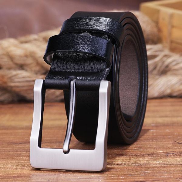 

belts men's leather casual buckle joker, Black;brown