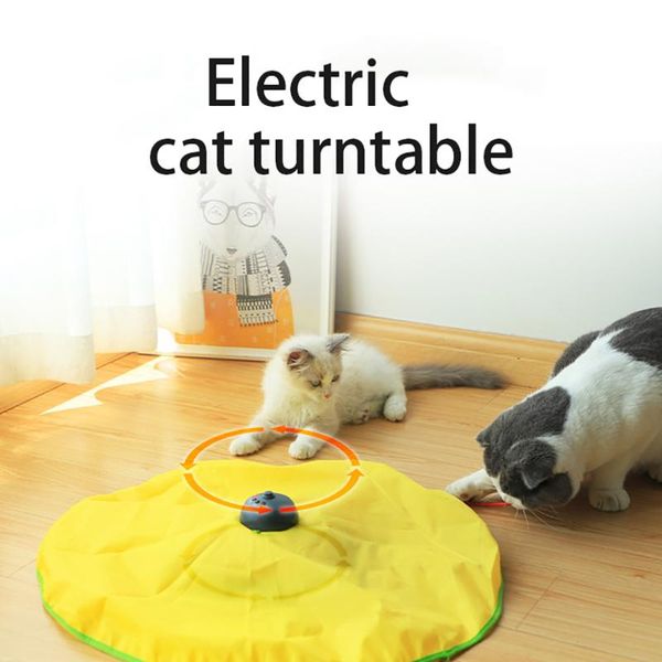 

cat toys selling creative electric mouse turntable toy with automatic stick