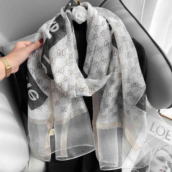 

design korean wool female mulberry silk long style versatile sunscreen shawl decorative scarf, Black;purple