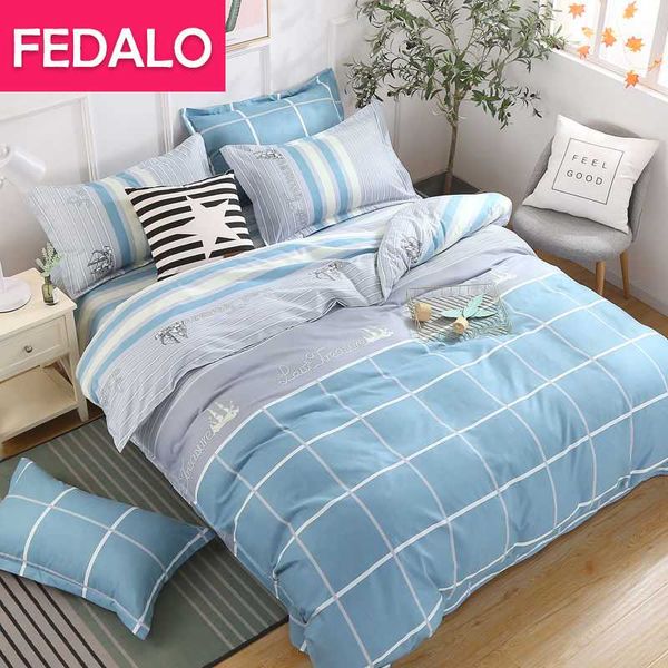 

bedding sets four-piece thickened twill sanding simple and fresh bed sheet quilt cover three-piece dormitory