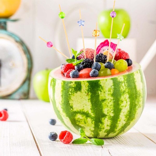 

forks 300 pieces cocktail picks 4.7 inch assorted color handmade