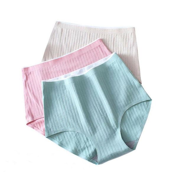 

women's panties underwear 3pcs women soft breathable high waist briefs knicker underpant 3pcs/set underpants calcinhas, Black;pink