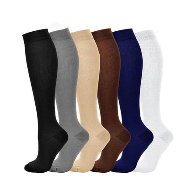 

men solid color sock cotton knee high socks quick drying sports cycling professional football running long, Black