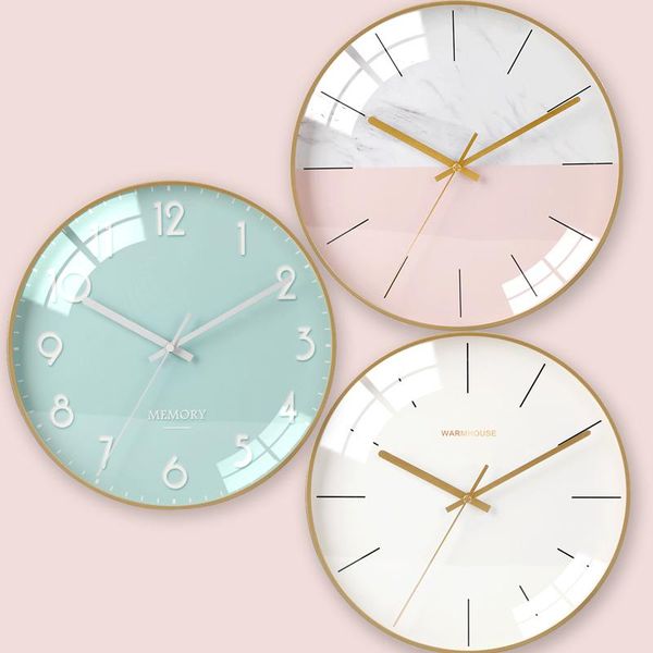 

wall clocks nordic simple modern design clock silent minimalist kitchen unique creative home decorative horloge jj60wc