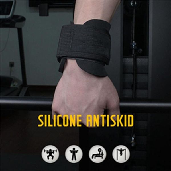 

wrist support professional weightlifting hook fitness non-slip gym arm strength training buckle, Black;red