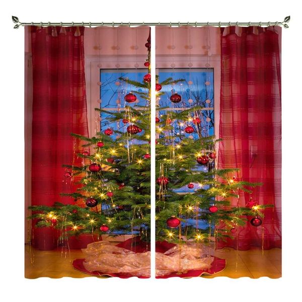

curtain & drapes babson retro red christmas tree d digital printing diy advanced custom po