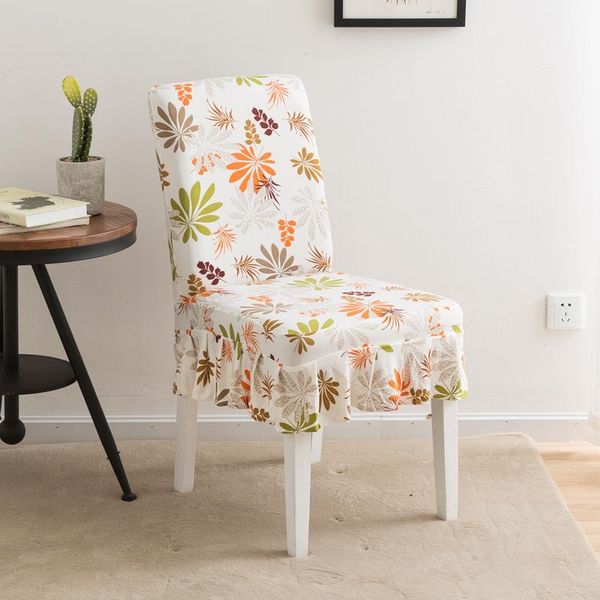 

chair covers flower pattern cover kitchen dining seat restaurant banquet slipcovers pastoral style for housse chaise