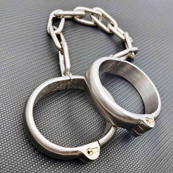 NXY Seks Yetişkin Oyuncak Paslanmaz Çelik Metal Ayak Bileği Manşetleri Bacak Ütüler Kelepçeler BDSM İşkence Esaret Oyuncaklar Çiftler için Kısıtlamalar Legcuffs Erotik Slave 1225