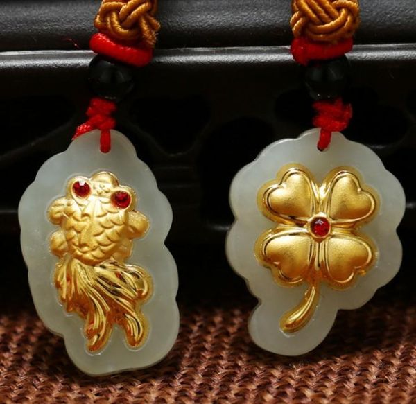 

gold inlay and tianyu goldfish pendant h4# lockets, Silver