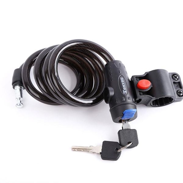

bike locks universal black chain lock portable ring mountain bikes anti-theft tools