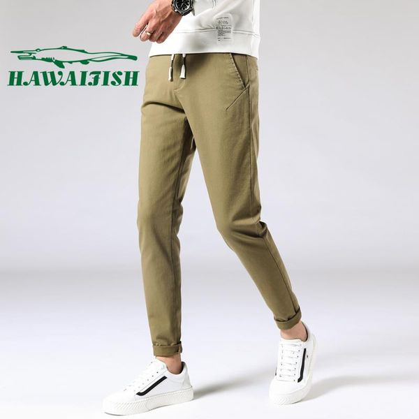 

spring and autumn men's trousers casual ninth pants korean slim, Black
