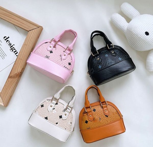

children's handbag girl's single shoulder bag cute satchel bag western-style mini chain pu baby bags zero wallet, Black