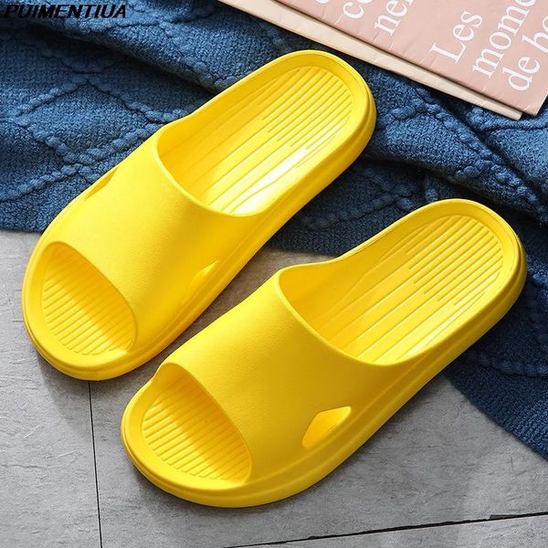 

slippers summer home couple comfortable fashionable women sandals indoor soft non-slip slides thick-soled eva man shoes, Black
