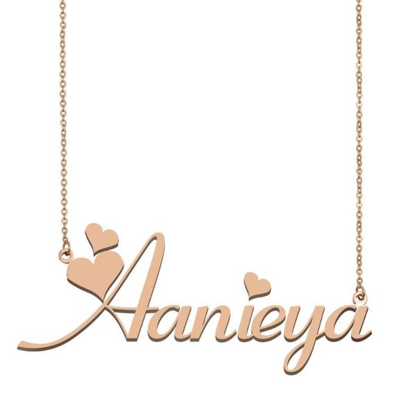 

pendant necklaces aanieya name necklace, custom necklace for women girls friends birthday wedding christmas mother days gift, Silver