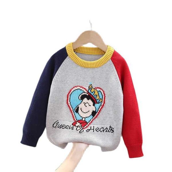 

2021 ins new fashion boys sweaters girls fashion pullovers children winter pullovers knitted cartoon sweater y1024, Blue