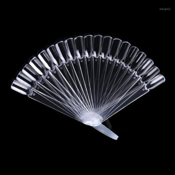 

32/24/12pcs nail polish oil color card swatch display sample plate flat bottom chain fan shaped plastic fake art tools1, Red;gold