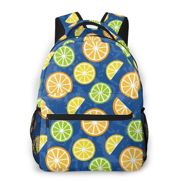 

backpack travel pack lemons and limes slices sports bag outdoor climbing
