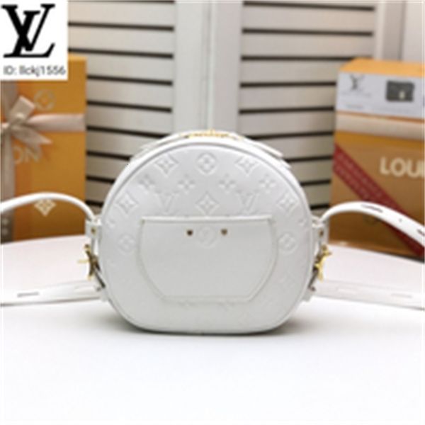 

brand women designer totes luxury iconic vuc1 shoulder m45167 new handbags white bags embossed handles round bags cake bag cross body ba, Red;black