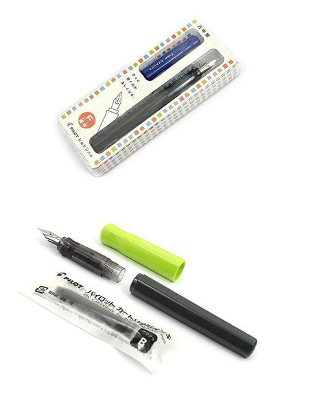

pilot smile fountain pen fka-1sr f-0.38 mm with ink cartridge student japan pens