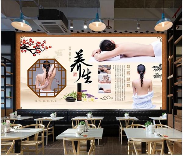 

wallpapers 3d wall murals wallpaper for living room beauty club spa health care tv background home decor po walls 3 d