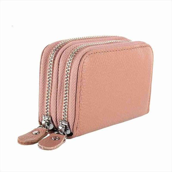 

womens genuine leather rfid secure zipper credit card holder coin purse women wallet female lady fashion wallets, Red;black