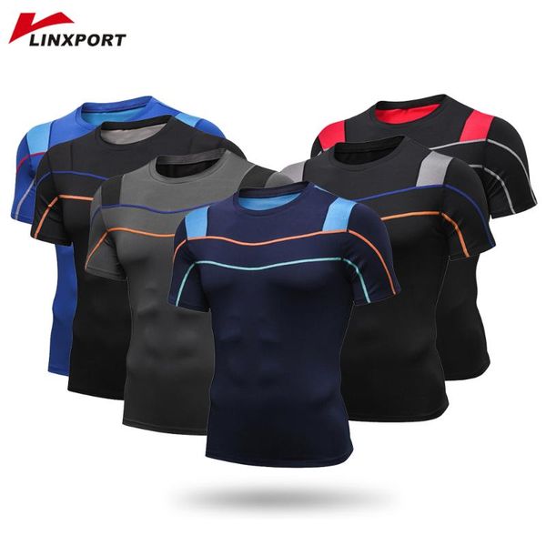 

reflective cycling jerseys male running shirts compression sports training undershirt biker sportswear quick dry base layer racing jack, Black;red