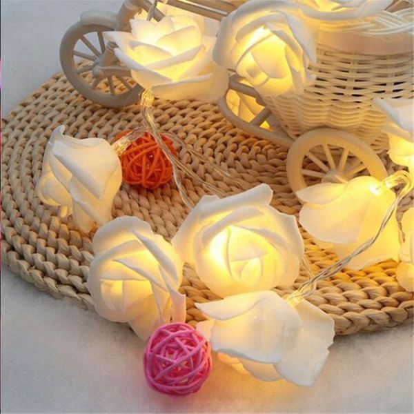 

strings 3m 20led battery led rose christmas lights holiday string valentine wedding decoration flower bulbs lamp