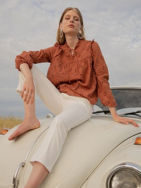 

motf premium cotton cropped jeans 05gh#, Blue