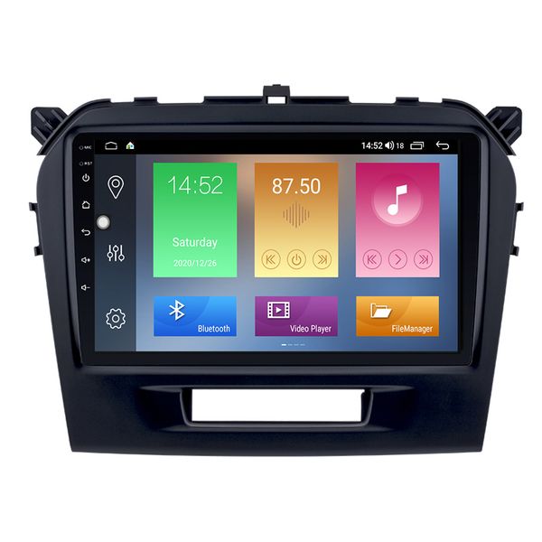 9-Zoll-Android-Auto-DVD-Radio-Player für Suzuki VITARA 2015–2016 mit USB-WIFI-Mirror-Link-Unterstützung, DVR-OBD-II-Rückfahrkamera