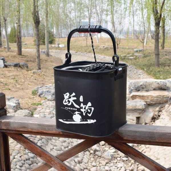 

fishing accessories tackle boxes folding bucket fish protection bag eva collapsible capacity wear-resistant multifunction