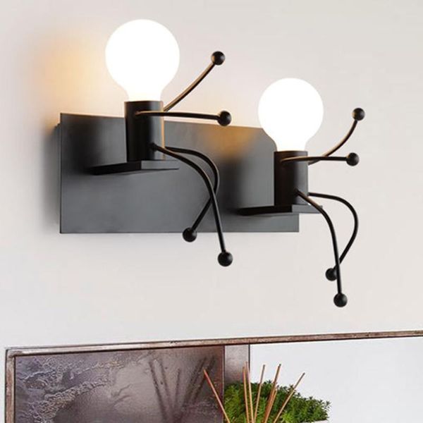 

wall lamp nordic creative personality iron robot led climbing stair aisle corridor children's room bedside light