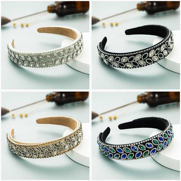 

hair clips & barrettes 2021 shiny crystal handmade headband simple fashion rhinestone headwear women's accessories girl bride wedding, Golden;silver