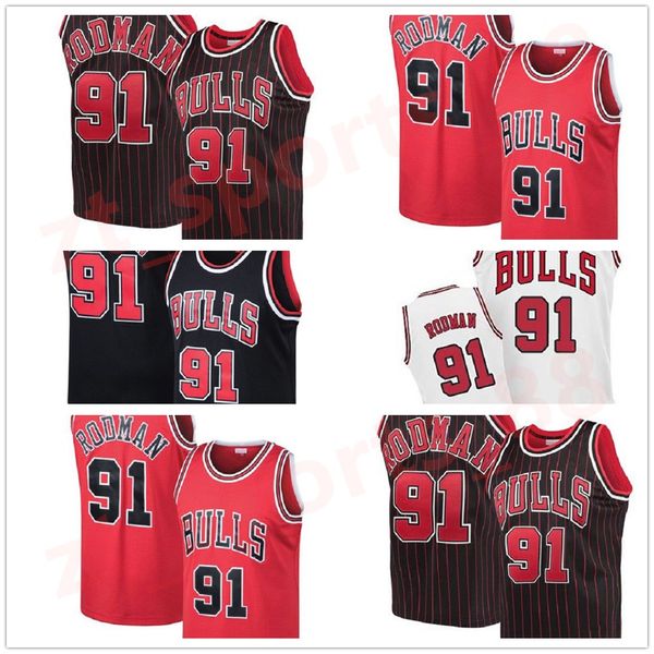 

basketball jersey91 dennis rodman, Black;red