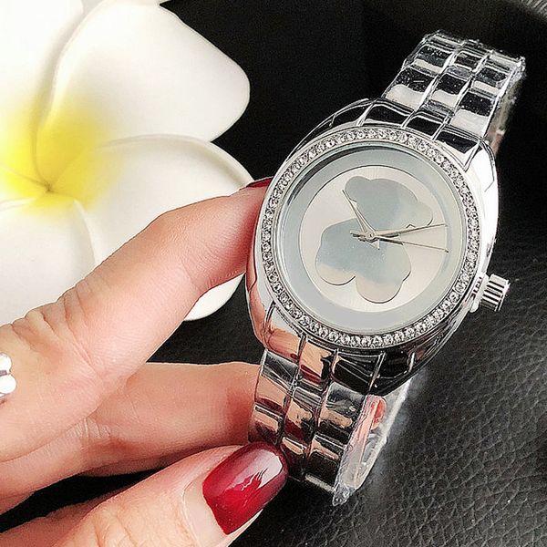 

brand new classic noble temperament business luxury bear watch waterproof 10m spanish style zircon watch