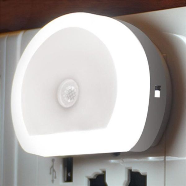 

wall lamps dual usb light control night lamp charger plug eu/us dusk to dawn sensor