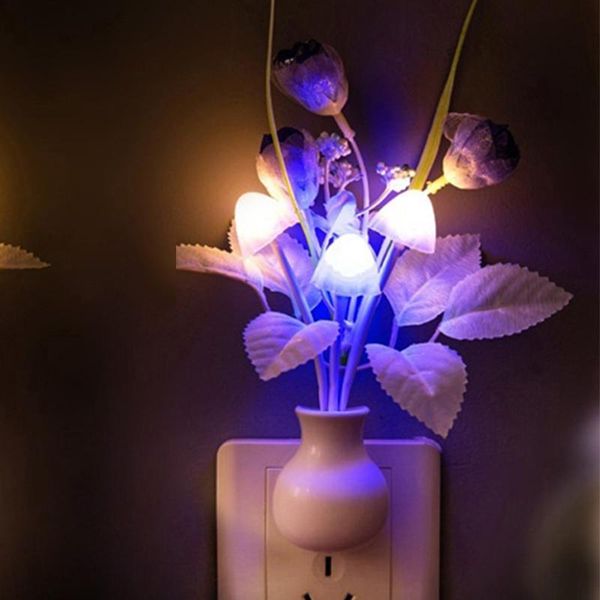 

flowers mushroom bedroom decor light sensation led night bed lamp fq-ing party decoration
