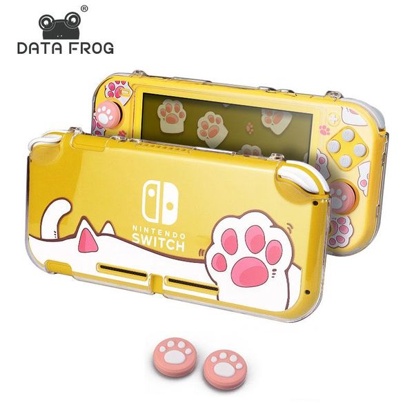 

game controllers & joysticks for switch lite crystal shell, ns host personality protective shell cute fashion cherry cat claw
