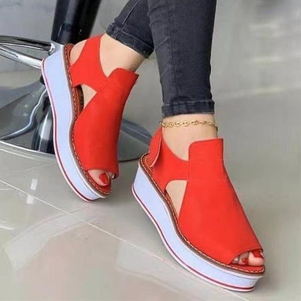 

sandals women's summer fashion platform hook loop women casual shoes ladies shoe female footwear thick bottom 2021, Black