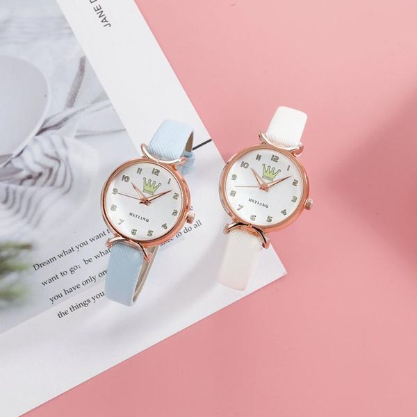 

wristwatches 2021 small fresh simple luminous ladies watch girl cute casual temperament fashion all-match female student quartz, Slivery;brown