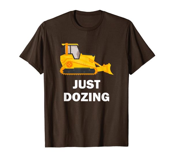 

just dozing bulldozer t-shirt, White;black