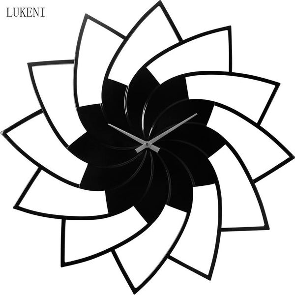 

wall clocks windmill clock living room nordic modern minimalist creative personality household mute pastoral watch light luxury