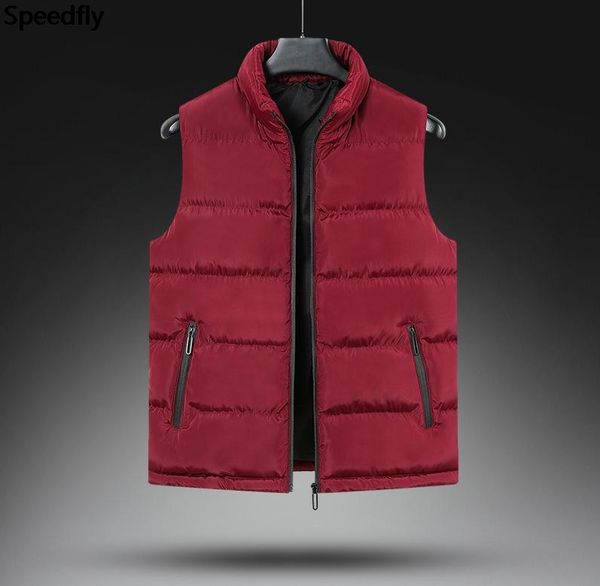 

men vest jacket mens sleeveless winter casual slim coats brand clothing stand collar men's warm waistcoat vests, Black;white