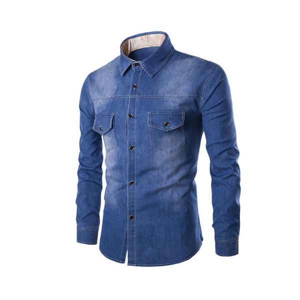 

newly fashion men jeans shirt cotton slim fit casual denim long sleeve solid shirts plus size 5xl 6xl vk-ing, White;black