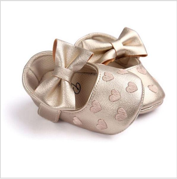 

first walkers 2021 brand born infant baby girl causal shoes crib 3 style leather heart print hook soft sole 0-18m