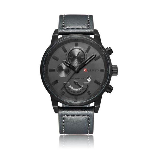 

wristwatches 2021 curren quartz watch men leather mens watches fashion casual sport clock relogio masculino, Slivery;brown